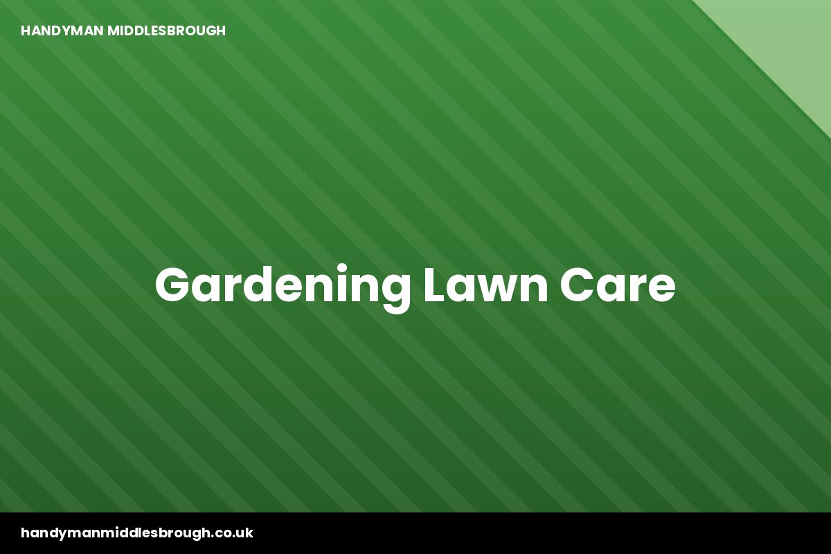 Mowed and edged lawn in Linthorpe